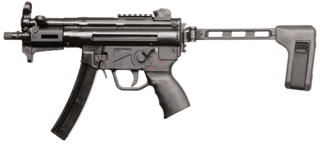 PTR 9KT-BR 9mm Luger Semi-Auto Pistol - Black - 5.16" - 30 Round - Folding Brace